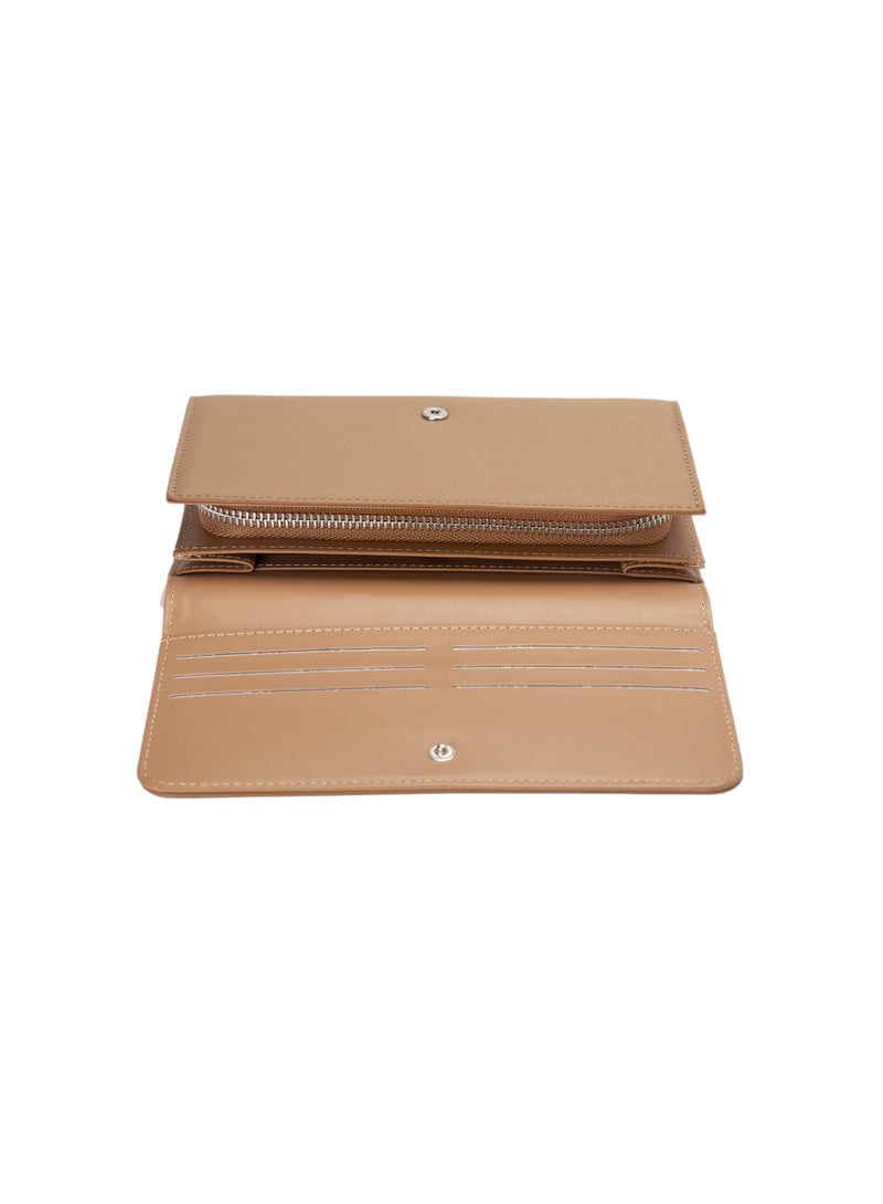 Bata Textured Tri-Fold Wallet Beige - Image 4