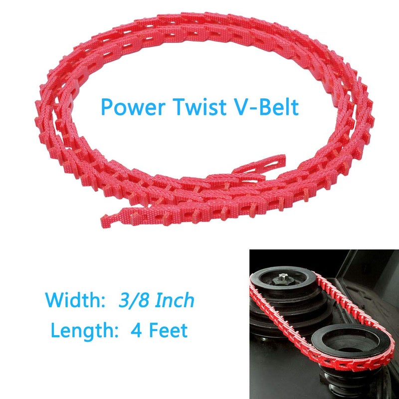 Wadoy Power Twist V Belt 3/8-Inch X 4 Feet Z Type  Industrial Rubber Link V-Belts  Adjustable Powertwist Drive V-Belts - Image 3