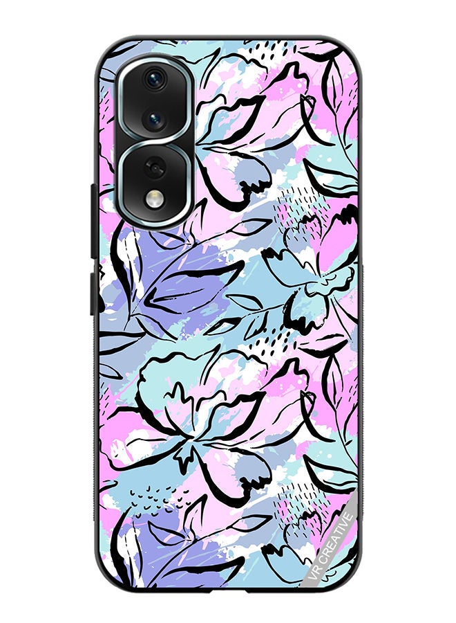 VR CREATIVE Protective Case Cover For Honor 80 Pro Abstract Flowers Print Design Multicolour - Image 1