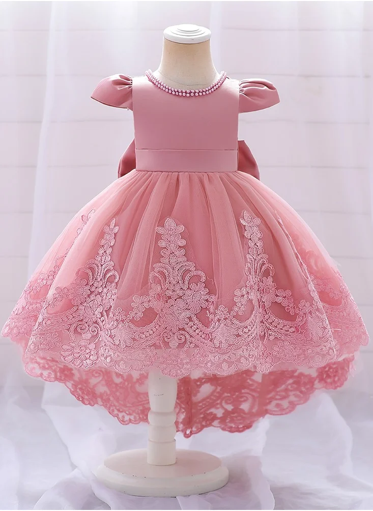 D'Daniela D' Daniela - Little Princess Party Dress Girl Flamingo Pink