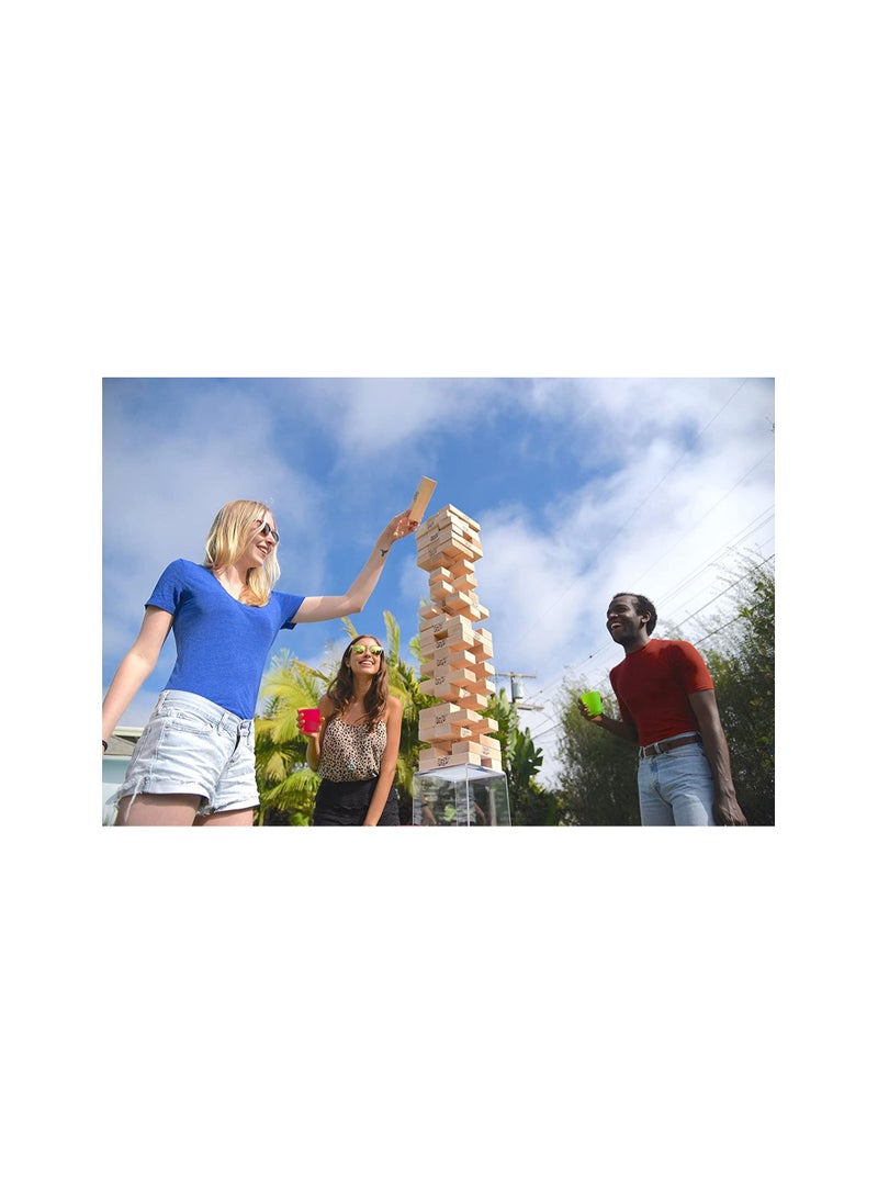 DeloPik - Jenga GIANT Genuine Hardwood Game (Stacks to 4+ feet) - Image 1