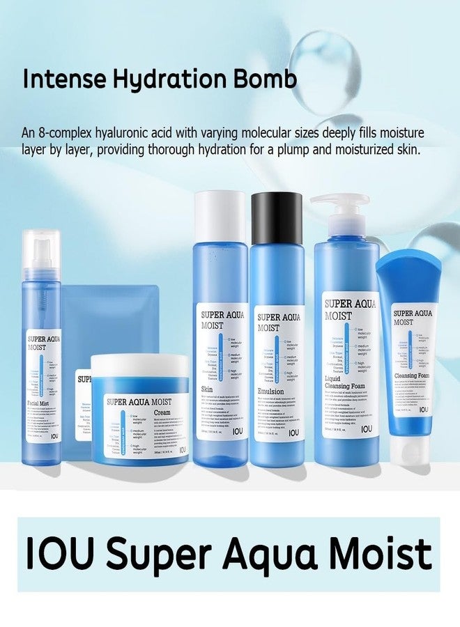 WELCOS IOU Super Aqua Moist Skin | Intensive Moisturizing Toner for Long-Lasting Hydration | Soothing & Nourishing with Hyaluronic Acid | Hydrating Bomb | Korean Skin Care | 300ml / 10.14 Fl. oz - Image 2