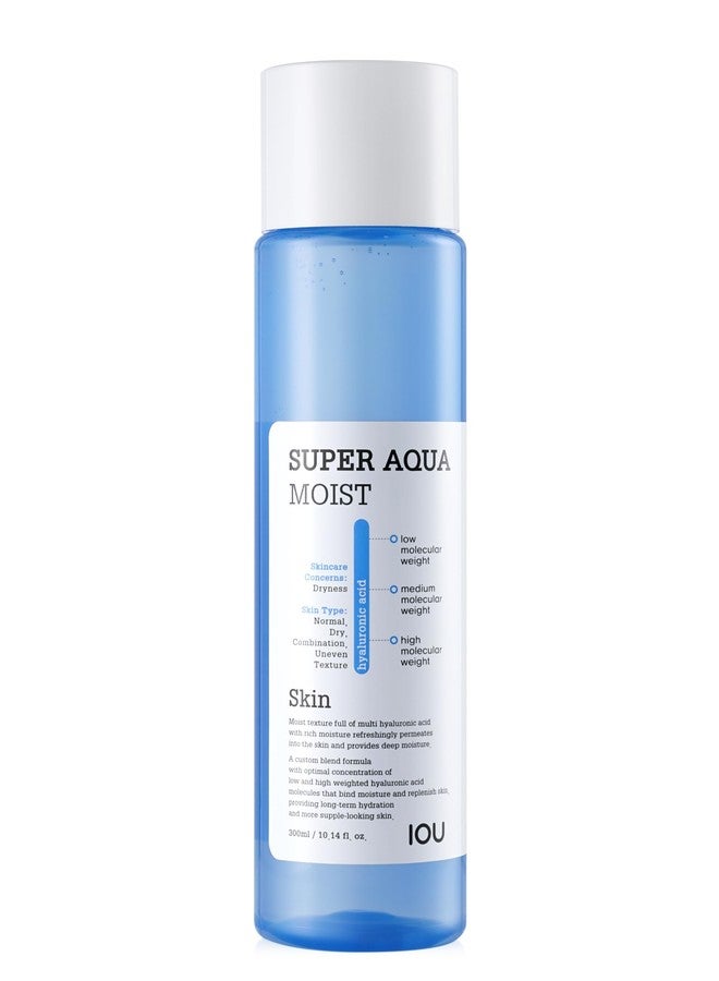 WELCOS IOU Super Aqua Moist Skin | Intensive Moisturizing Toner for Long-Lasting Hydration | Soothing & Nourishing with Hyaluronic Acid | Hydrating Bomb | Korean Skin Care | 300ml / 10.14 Fl. oz - Image 1