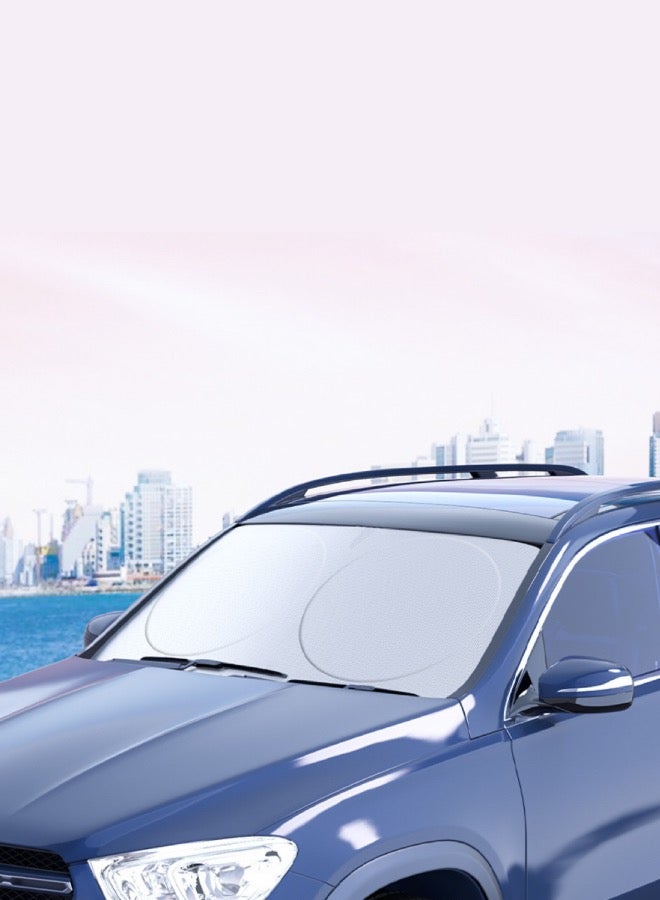 Car Windshiel Sunshade,Foldable UV Rays and Heat Sun Visor Protectorr,Fit for Cars,Trucks,SUVs - Image 1
