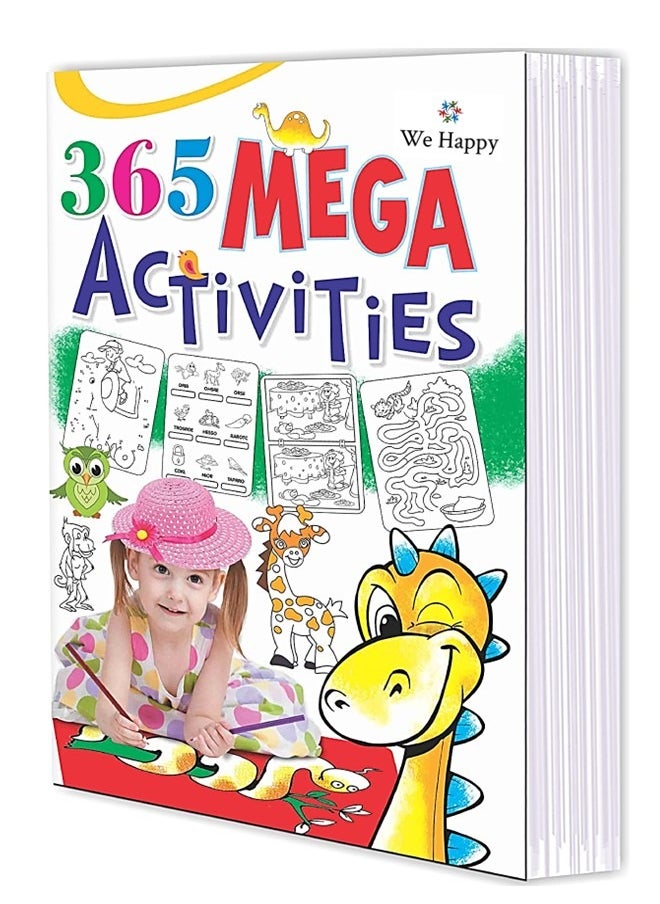 We Happy - Pack of 4 365 Mega Smart Coloring and Activities Books Educational and Fun Learning Activity for Kids with different Challenges Drawings and Enjoyable Games - Image 1