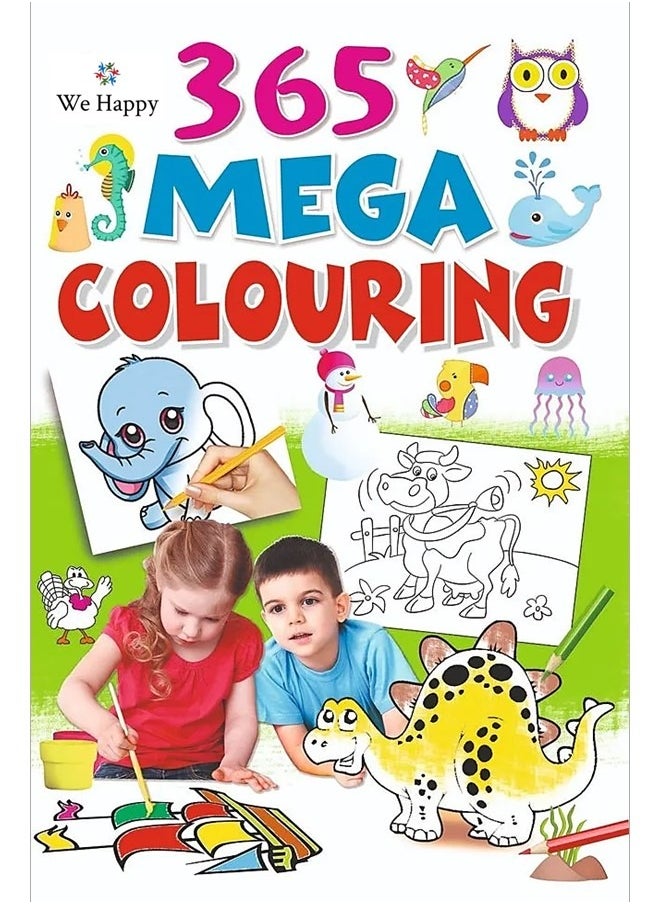 We Happy - Pack of 4 365 Mega Smart Coloring and Activities Books Educational and Fun Learning Activity for Kids with different Challenges Drawings and Enjoyable Games - Image 1