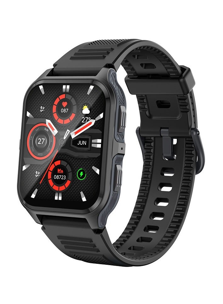 AROAQ P73 Smart Watch, 300mah Multifunction Fitness Tracker Watch With Bluetooth Call Voice Assistant, Colorful Hd Large Display Smart Bracelet Sports Watch, (Black) - Image 1