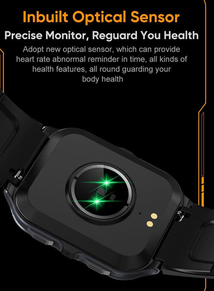 AROAQ P73 Smart Watch, 300mah Multifunction Fitness Tracker Watch With Bluetooth Call Voice Assistant, Colorful Hd Large Display Smart Bracelet Sports Watch, (Black) - Image 3
