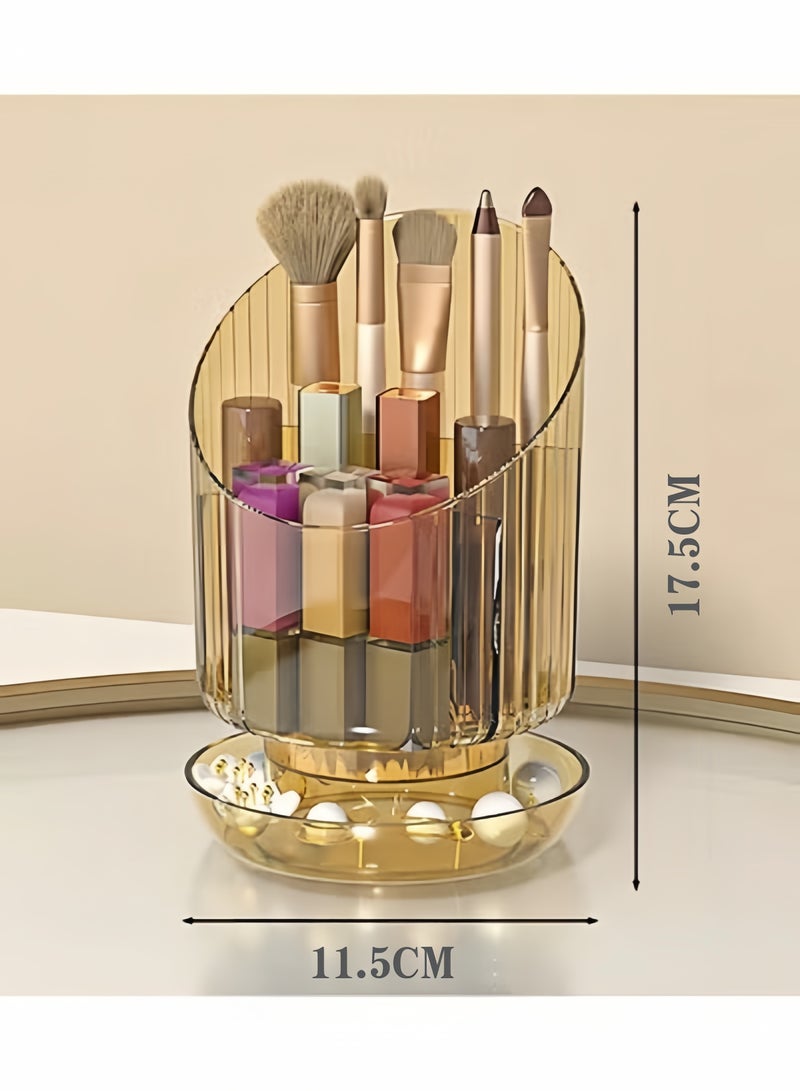 2Pcs Transparent Makeup Brush Organizer, Makeup Organizer，Storage Cup For Lipsticks,Comb,Beauty Tool In Vanity  Cute Desktop Brush Holder Easy to Hold ,Size (17.5×11.5) cm - Image 4