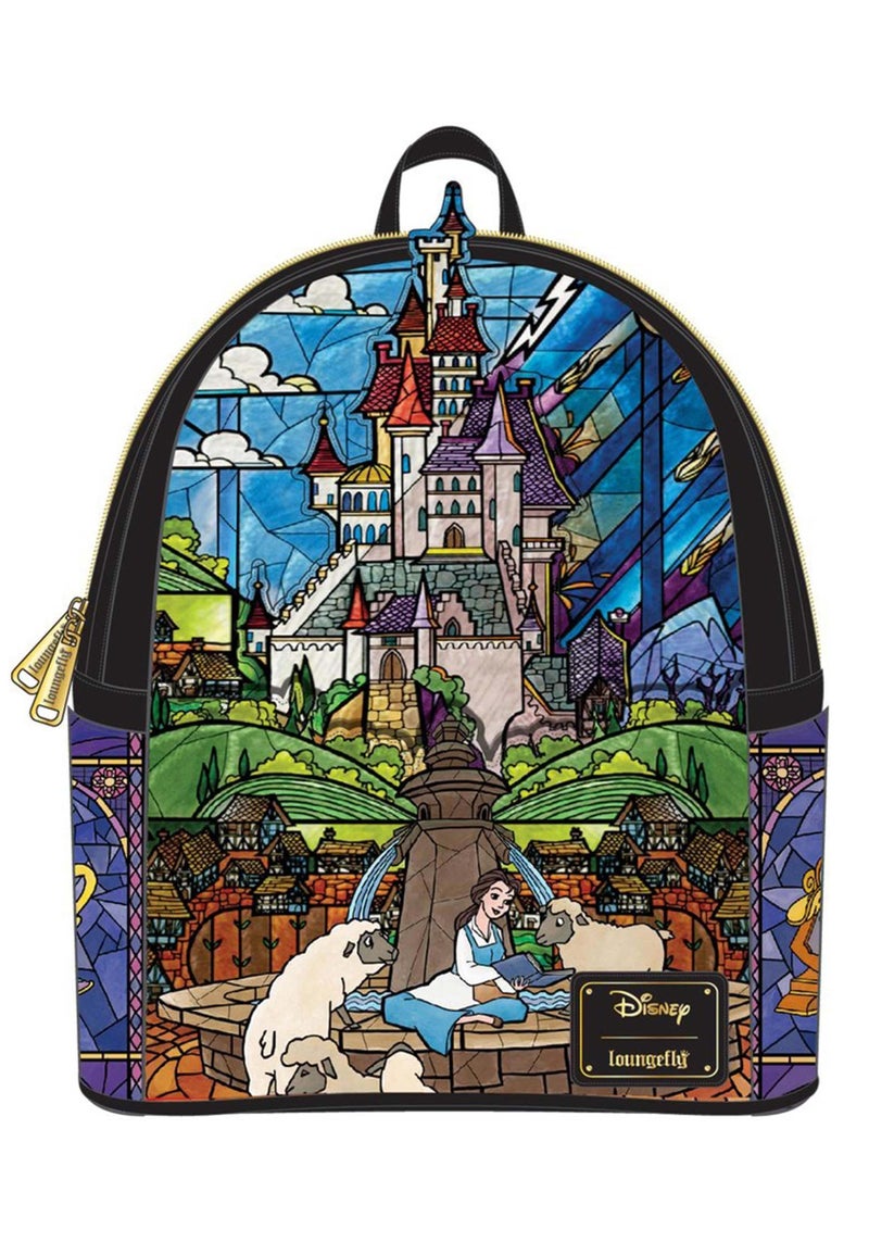 Loungefly Beauty and the Beast Belle Castle Mini Backpack - Image 1
