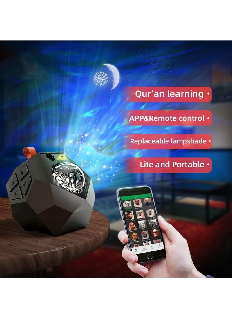 TIGER Portable Quran Speaker Star Projector – Night Light Projector with Remote Control & App, Bluetooth Speaker with Quran Chanting, Adjustable LED Starry Sky Projection for Relaxation, Prayer & Meditation - Image 3