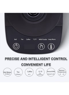 Arabest Electric Gooseneck Kettle, 0.9L Stainless Steel Pour Jug with Variable Temperature Control, 1000W Rapid Heat Coffee Maker with Touch Button, Smart Auto Shutoff (Matte Black)  - Image 2