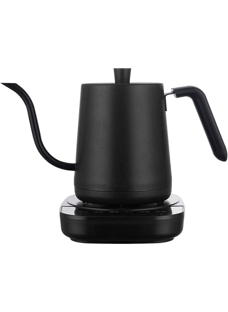 Arabest Electric Gooseneck Kettle, 0.9L Stainless Steel Pour Jug with Variable Temperature Control, 1000W Rapid Heat Coffee Maker with Touch Button, Smart Auto Shutoff (Matte Black)  - Image 1