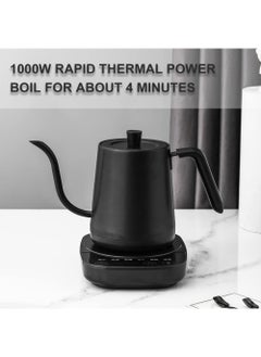 Arabest Electric Gooseneck Kettle, 0.9L Stainless Steel Pour Jug with Variable Temperature Control, 1000W Rapid Heat Coffee Maker with Touch Button, Smart Auto Shutoff (Matte Black)  - Image 4