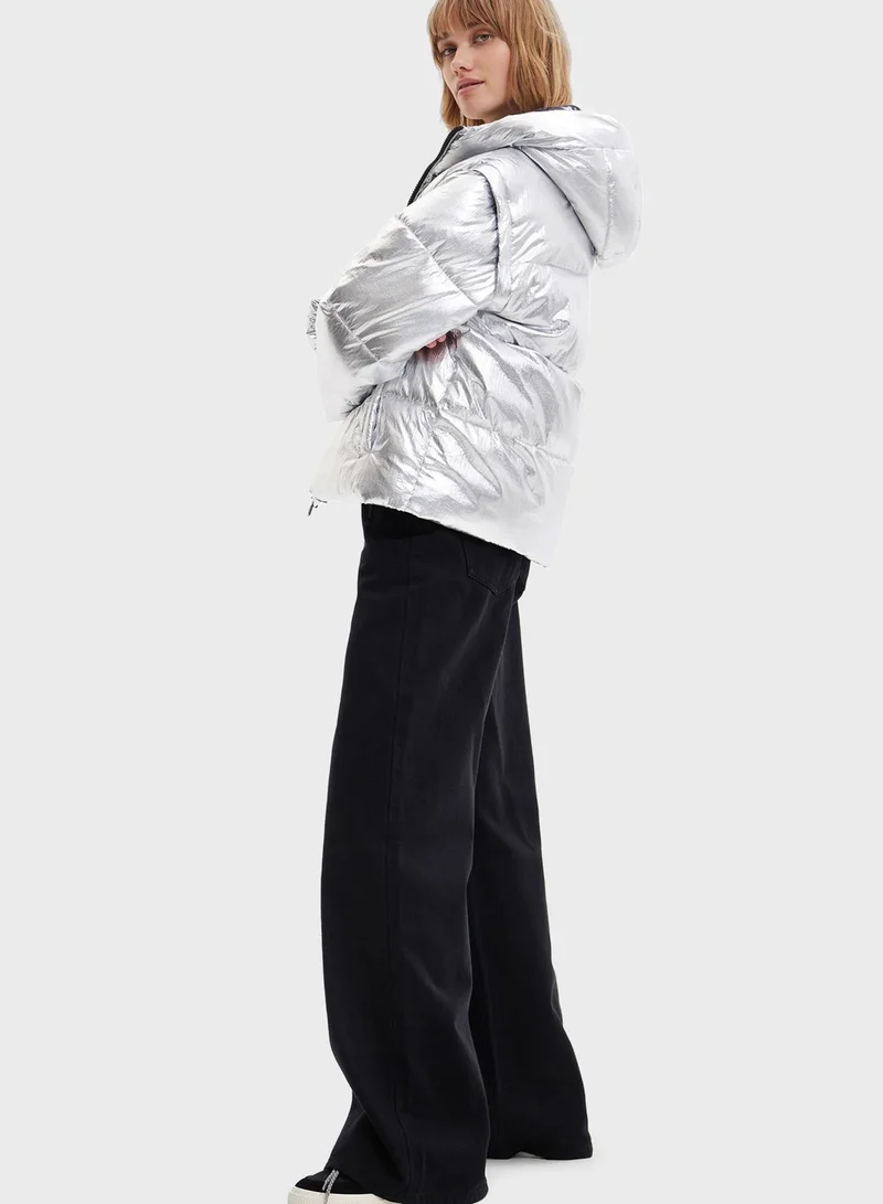 DESIGUAL Hooded Puffer Jacket