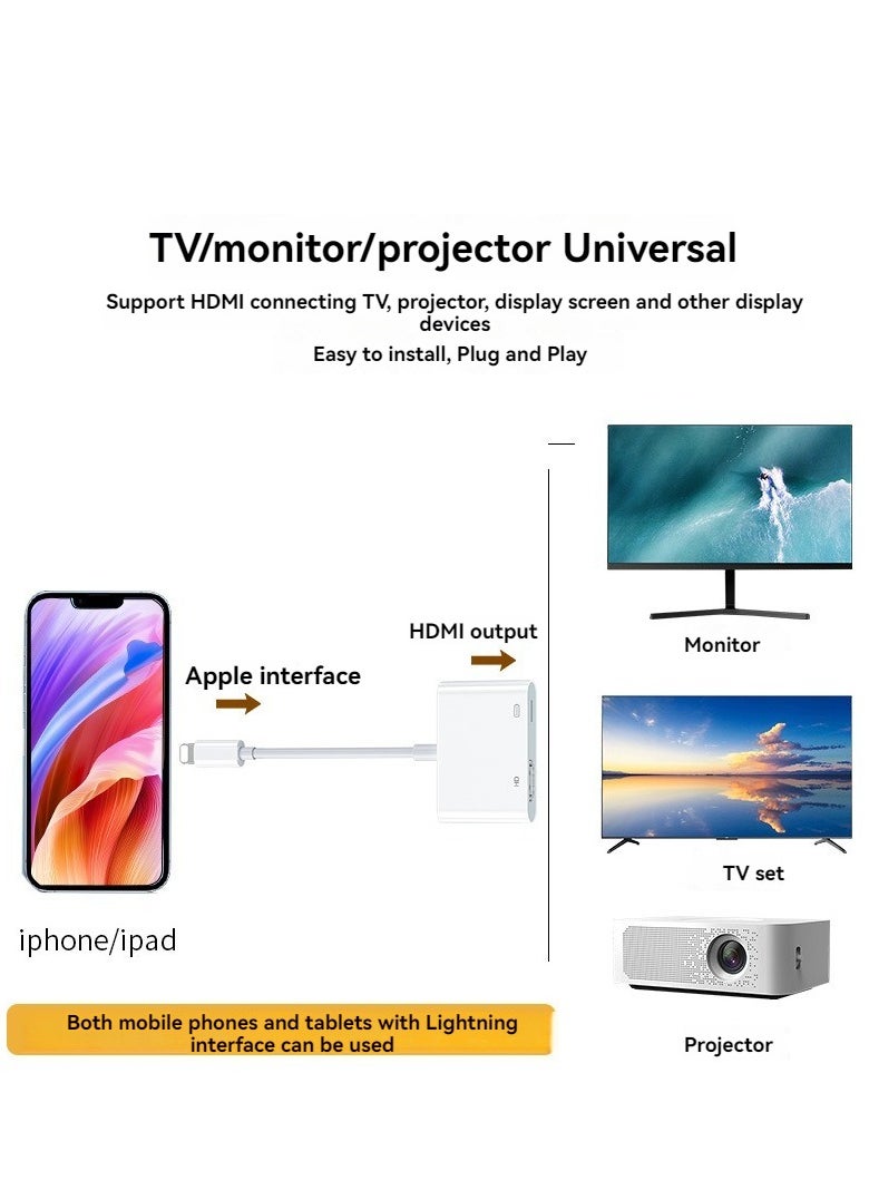 VICTGOAL - For iPhone  Lightning to HDMI projection cable - Image 1