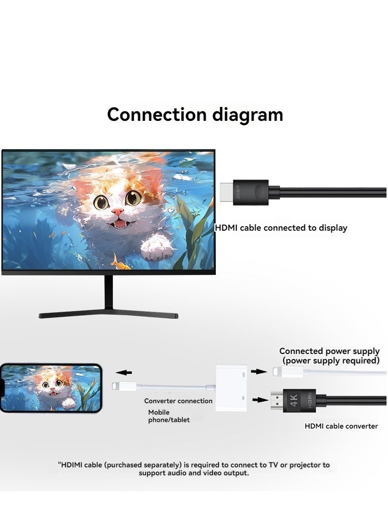 VICTGOAL - For iPhone  Lightning to HDMI projection cable - Image 1
