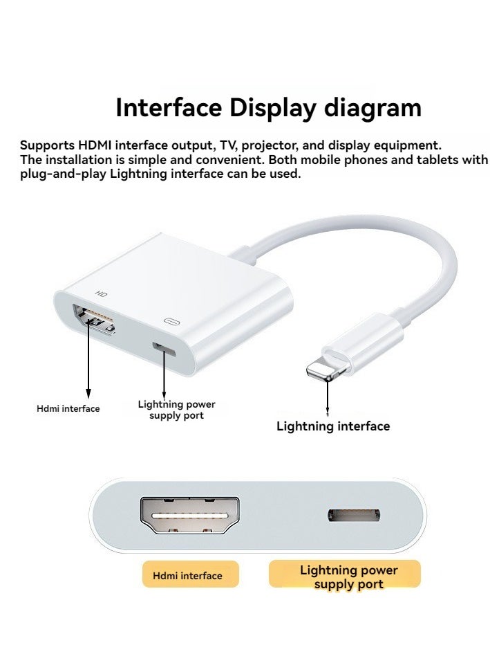 VICTGOAL - For iPhone  Lightning to HDMI projection cable - Image 1