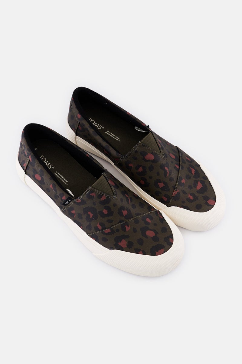 TOMS Women Abstract Leopard Matte Canvas Slip On Shoes, Multicolor - Image 2