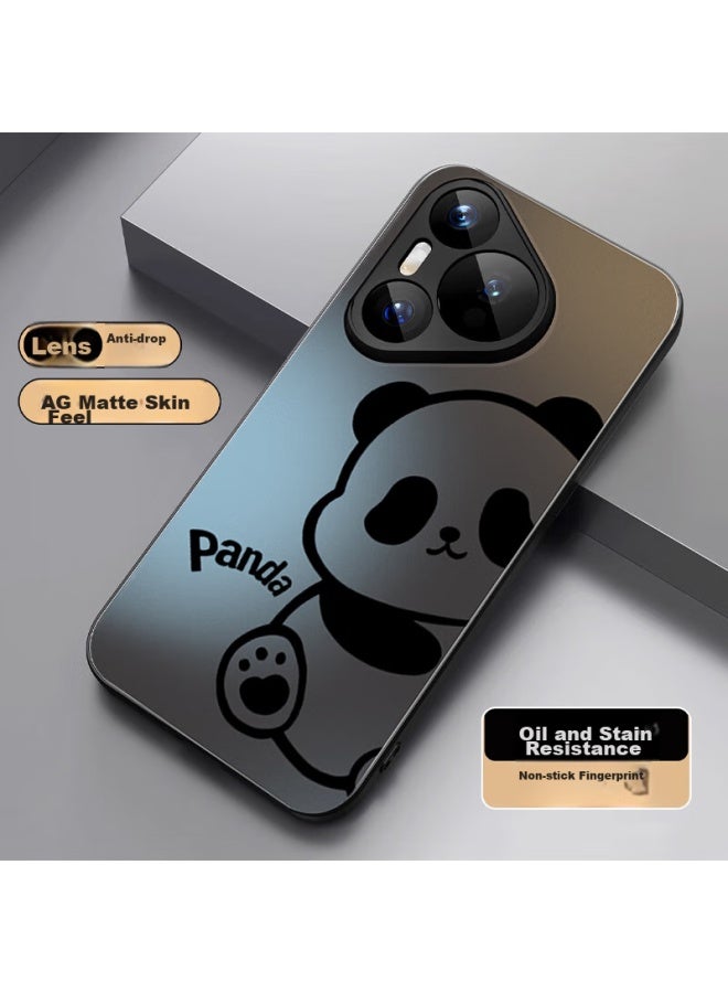 Xp Compatible Huawei Pura70 Phone Case, Full Lens Protection, Ultra-thin Heat Dissipation, Frosted Cartoon Design, Shockproof, Business Style For Men And Women - Graphite Gray Dazzling Bear - Image 1