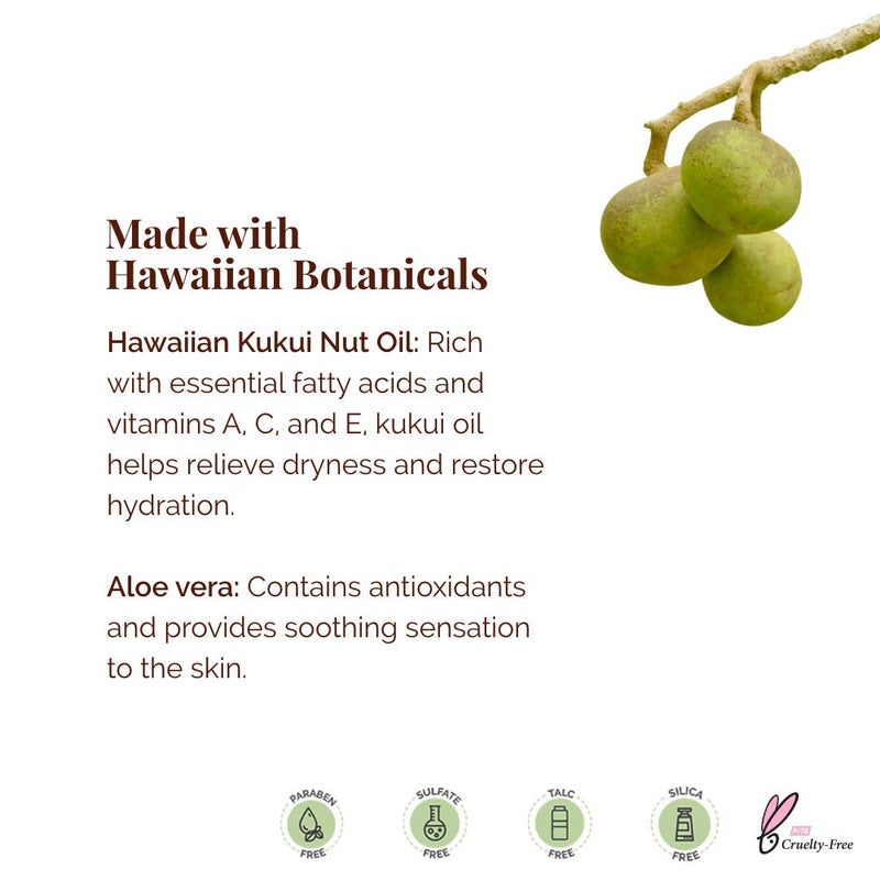 Hanalei Cruelty-Free Kukui Oil Body Lotion â€“ Paraben-Free, Dye-Free Moisturizer with Kukui Nut Oil, Shea Butter & Jojoba for Hydrated, Soft, Nourished Skin â€“ Travel-Friendly Size 80 ml - Image 5