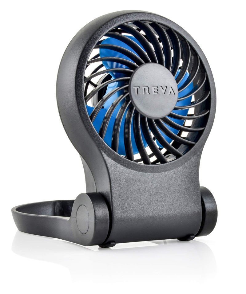 Treva 35 Inch Portable Desk Fan with USB Port Small Compact Powerful Airflow AC Adapter Included
