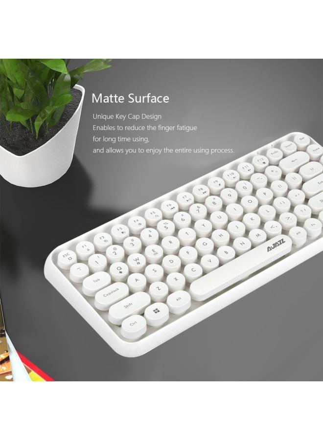NIBEMINENT Wireless Keyboard White - Image 5
