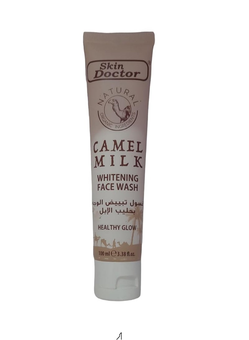 Skin Doctor Camel Milk Whitening Face Wash 100ml - Deep Cleansing, Brightening, and Hydrating Exfoliator - Image 1