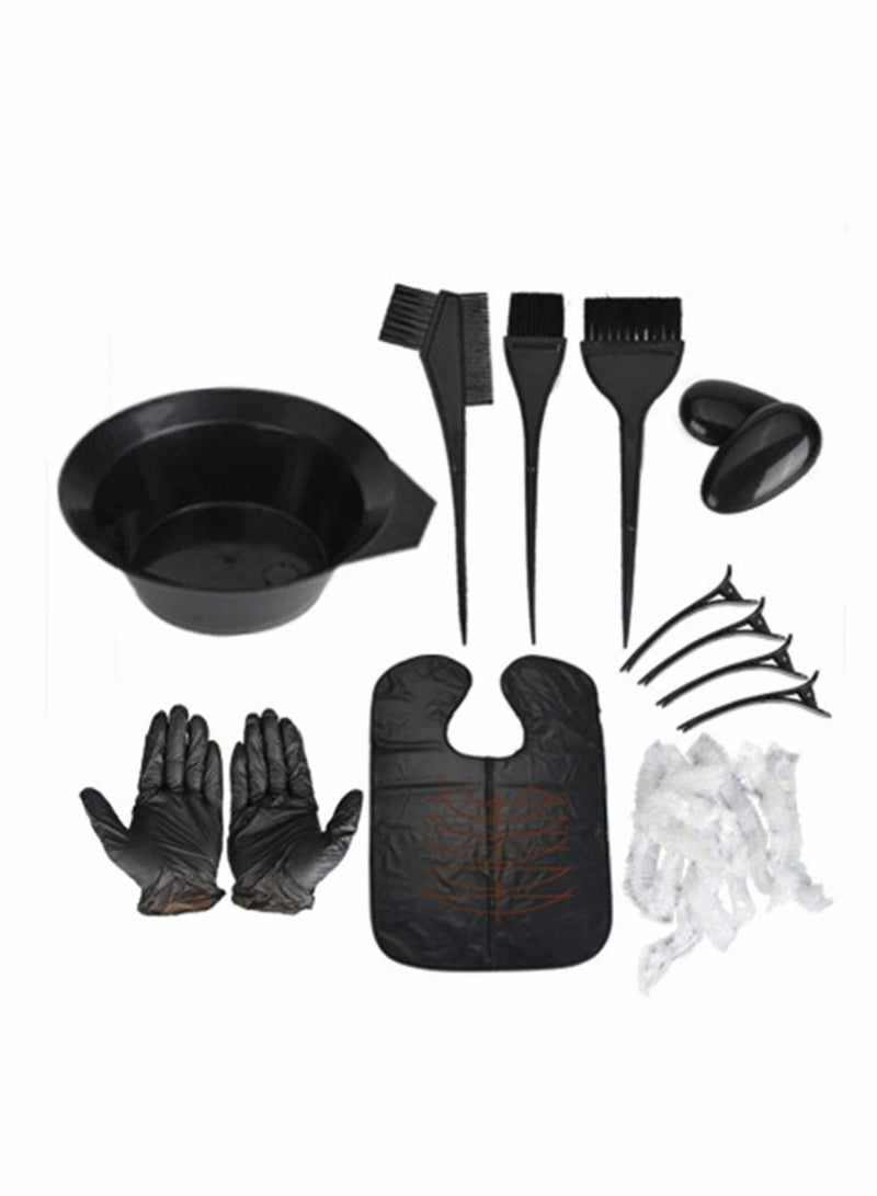 DIY Hair Color Kit with Tinting Bowl, Brush, Hair Clips, Ear Covers, Cape, and Gloves for AtHome Use - Image 1