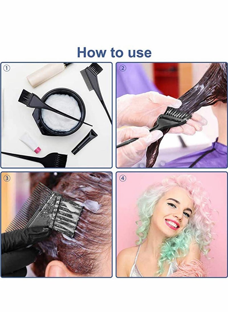 DIY Hair Color Kit with Tinting Bowl, Brush, Hair Clips, Ear Covers, Cape, and Gloves for AtHome Use - Image 3