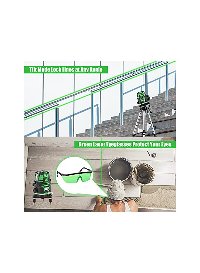 ECVV Laser Level 2 Lines Green Light Professional Cross Marking Meter Self Leveling Horizontal Vertical Laser Ruler Spirit Level Lm520Gd  - Image 2