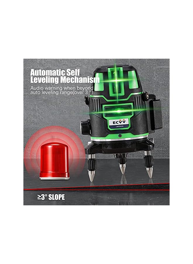 ECVV Laser Level 2 Lines Green Light Professional Cross Marking Meter Self Leveling Horizontal Vertical Laser Ruler Spirit Level Lm520Gd  - Image 5