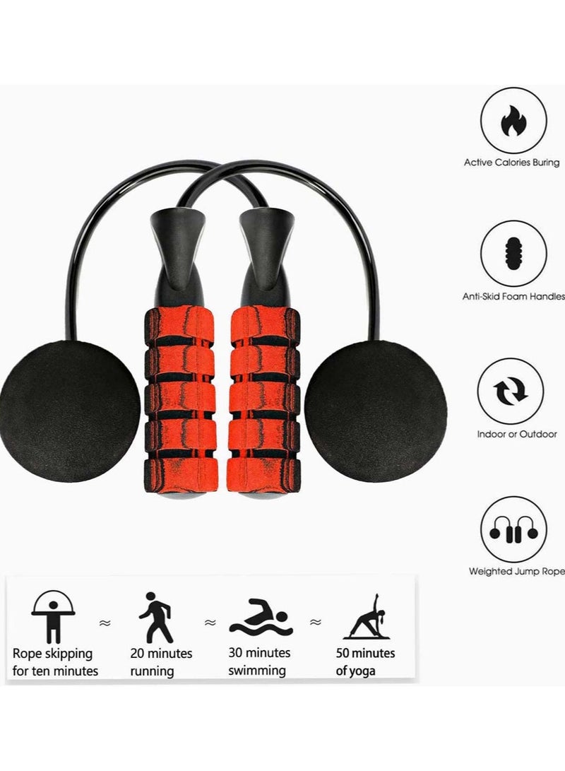 SOLARAE Ropeless Jump Rope Cordless Jump Rope with Two Balls Weighted Ropeless Jump Rope Tangle-Free Rapid Speed Cordless Indoor Jump Rope for Fitness Suitable for You and Your Kids - Image 2