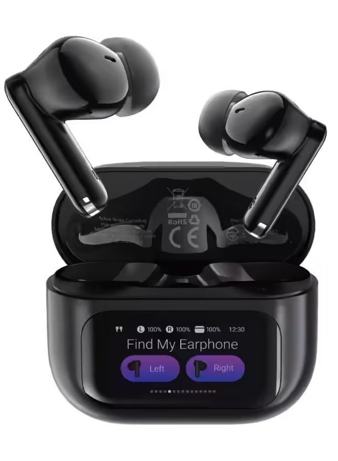 ACEFAST W6 ANC AI ENC True Wireless Earbuds with Smart Display, Bluetooth 5.4, -35dB Active Noise Cancellation, Gaming Mode, 35H Battery, IPX4, USB-C Charging - Image 2
