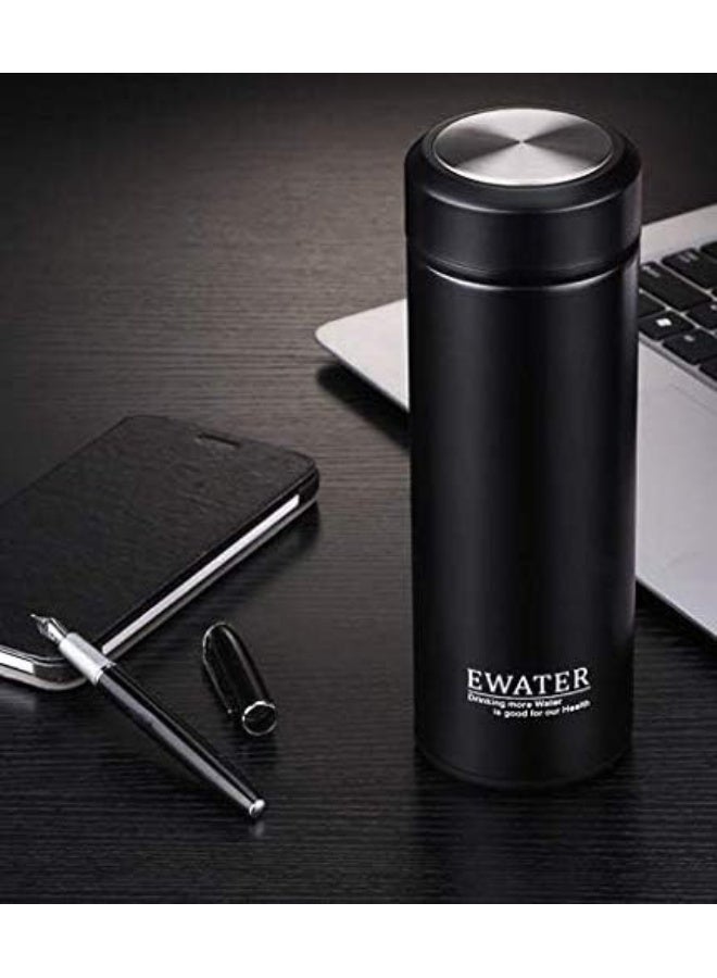 Milepetus Glass Liner Vacuum Flask Stainless Steel Water Bottle Insulated Travel Coffee Mug,11oz,9oz Available(11oz, Black) - Image 3