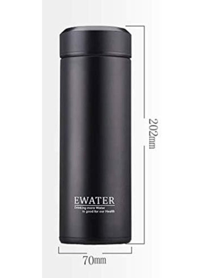 Milepetus Glass Liner Vacuum Flask Stainless Steel Water Bottle Insulated Travel Coffee Mug,11oz,9oz Available(11oz, Black) - Image 5