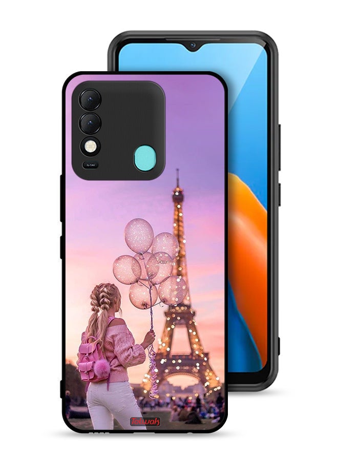 Tolwak Tecno Spark 8 Protective Case Cover Girl Holding Balloons - Image 1