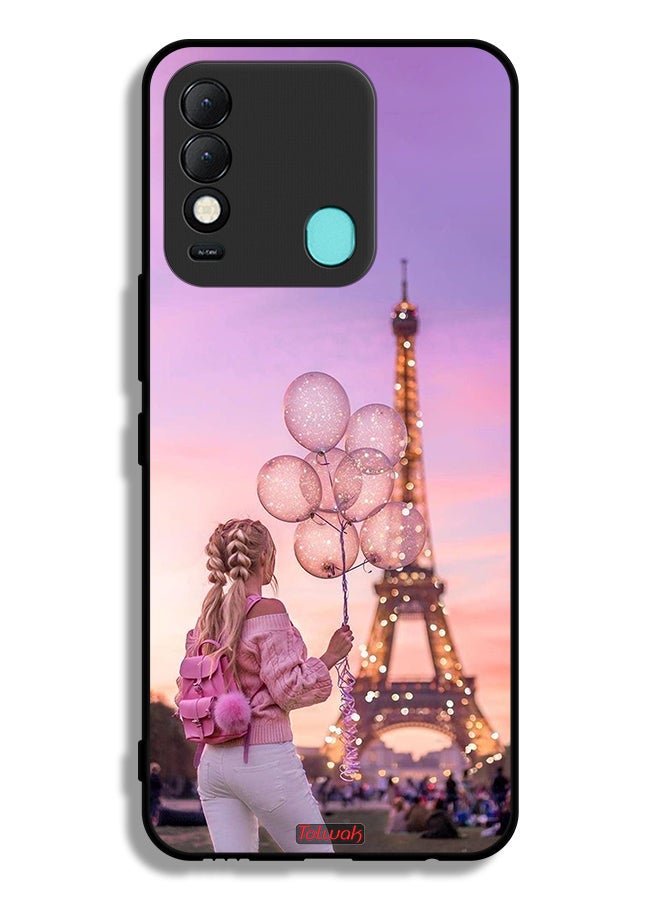 Tolwak Tecno Spark 8 Protective Case Cover Girl Holding Balloons - Image 2