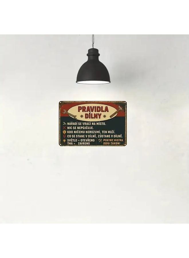 Vintage Czech Slogan Metal Wall Art Sign 8x12 Inch Aluminum Signboard Retro Decor - Image 4