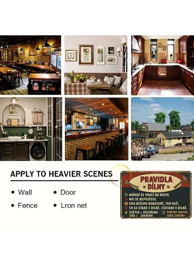 Vintage Czech Slogan Metal Wall Art Sign 8x12 Inch Aluminum Signboard Retro Decor - Image 3