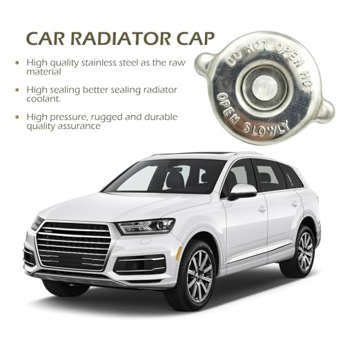 CyperFair Radiator Cap 16 PSI, Stainless Steel Engine Seal Lug Design Radiator Cover, Standard Specification Replacement Assembly, Suitable for Most Cars (Silver) - Image 3