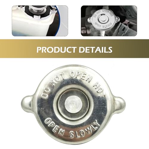 CyperFair Radiator Cap 16 PSI, Stainless Steel Engine Seal Lug Design Radiator Cover, Standard Specification Replacement Assembly, Suitable for Most Cars (Silver) - Image 5