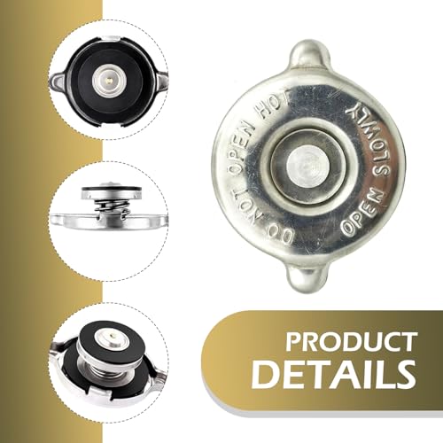 CyperFair Radiator Cap 16 PSI, Stainless Steel Engine Seal Lug Design Radiator Cover, Standard Specification Replacement Assembly, Suitable for Most Cars (Silver) - Image 4