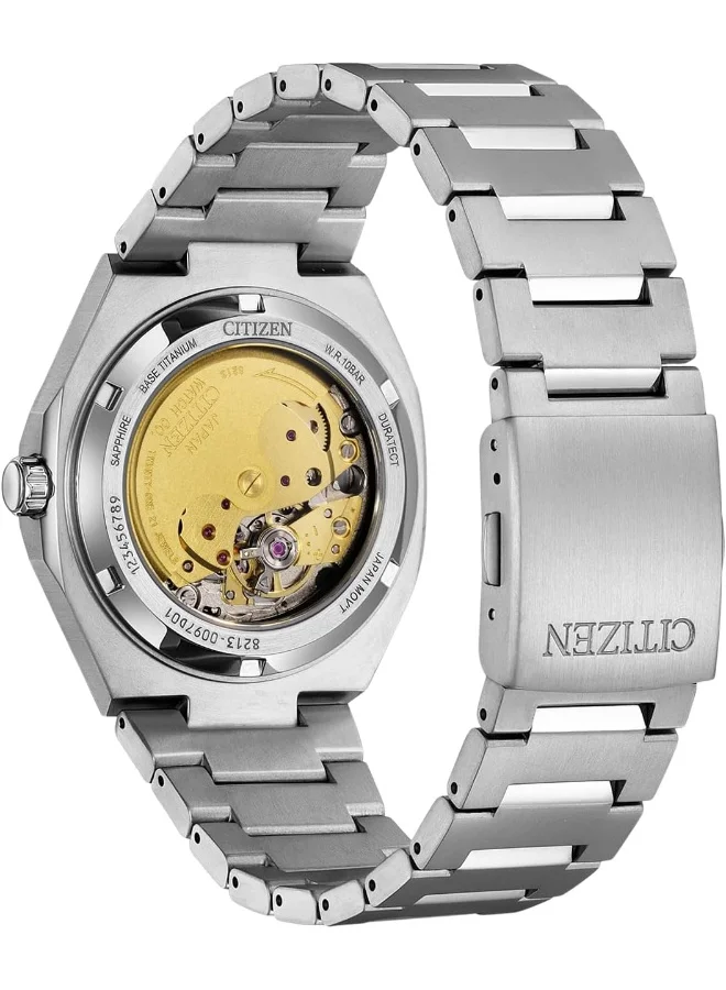 CITIZEN Citizen NJ0180-80M Automatic Men's Watch Titanium 10 Bar Analogue Date Silver, bracelet