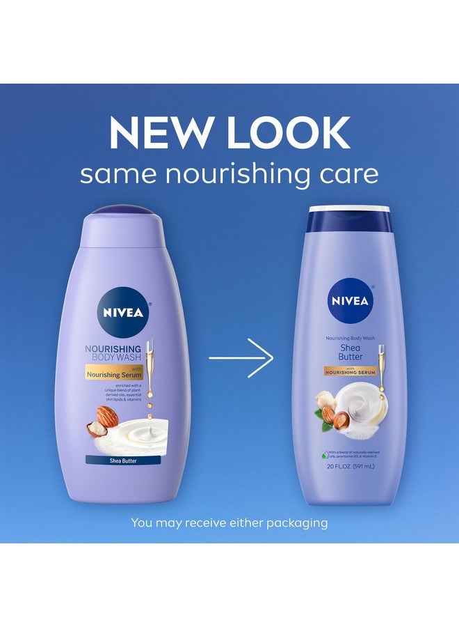 نيفيا غسول الجسم المغذي بزبدة الشيا من نيفيا مع سيروم مغذي، غسول مرطب للجسم للنساء، غني ببروفيتامين B5 وفيتامين E، زجاجة سعة 20 أونصة سائلة - Image 2