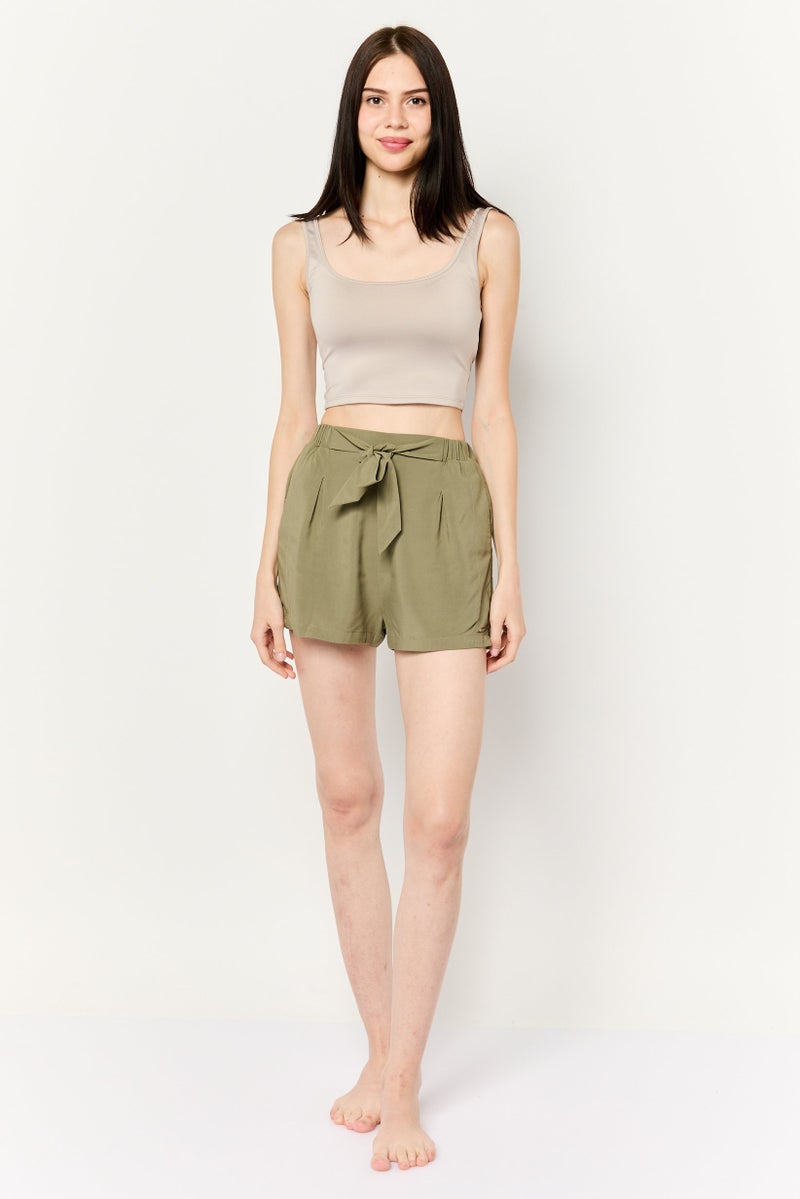 Hurley Wome Solid Pull On Shorts, Olive - Image 2