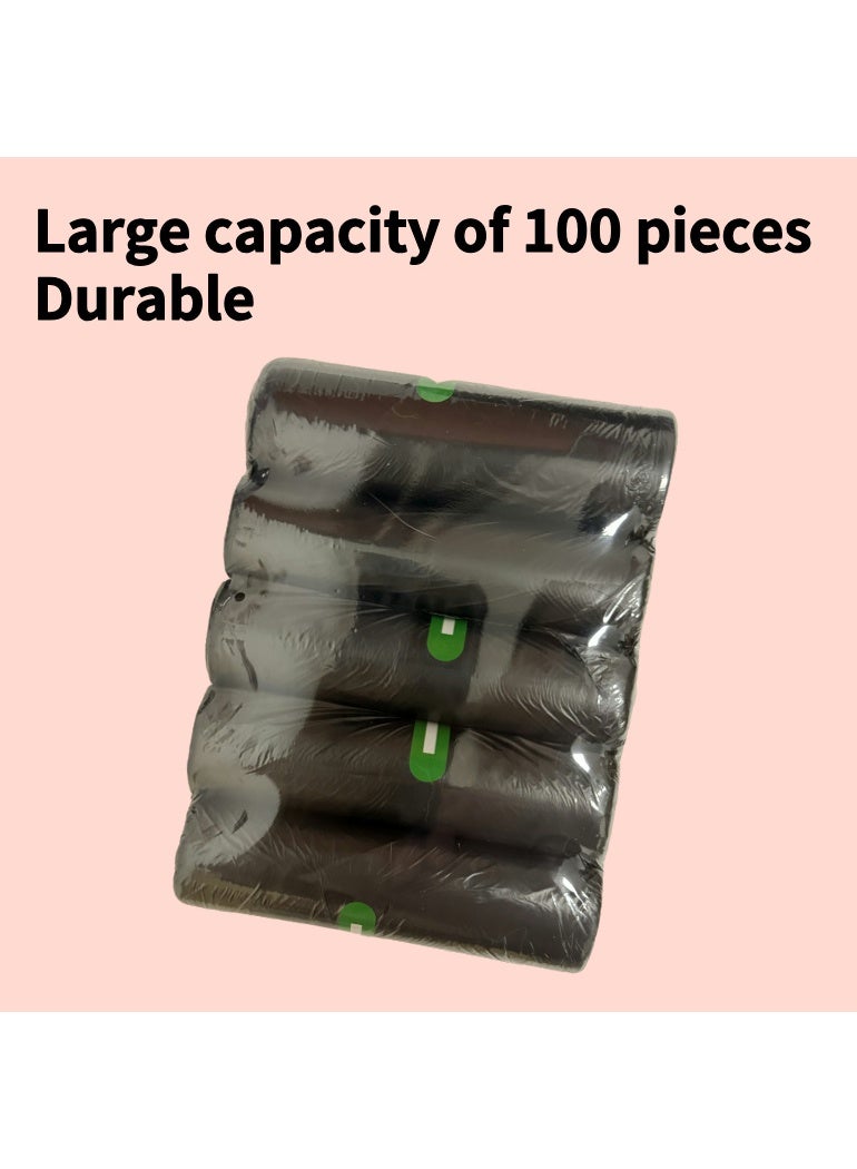 Garbage Bags Compact Roll Black 45x50cm 2.6Gallon (20pc x 5Rolls) 100bags  - Image 4