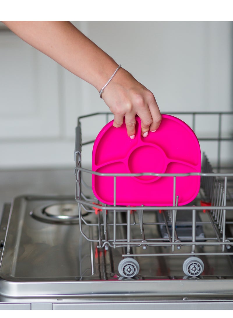 bbluv Yümi Anti-Spill Silicone Suction Plate & Spoon Set – BPA-Free, Baby & Toddler Feeding Dish – Microwave & Dishwasher Safe - Image 3