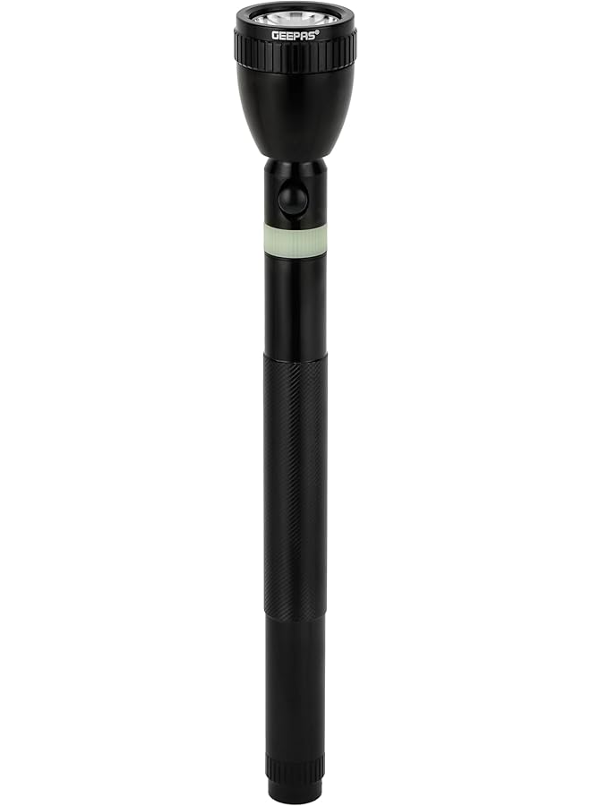 GEEPAS Gfl3869 Rechargeable LED Flashlight Black