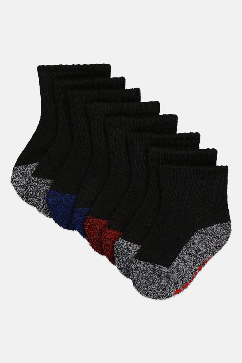 K-SWISS Toddlers Boy 8 Pairs Brand Logo Cushion Ankle Socks, Multicolor - Image 1
